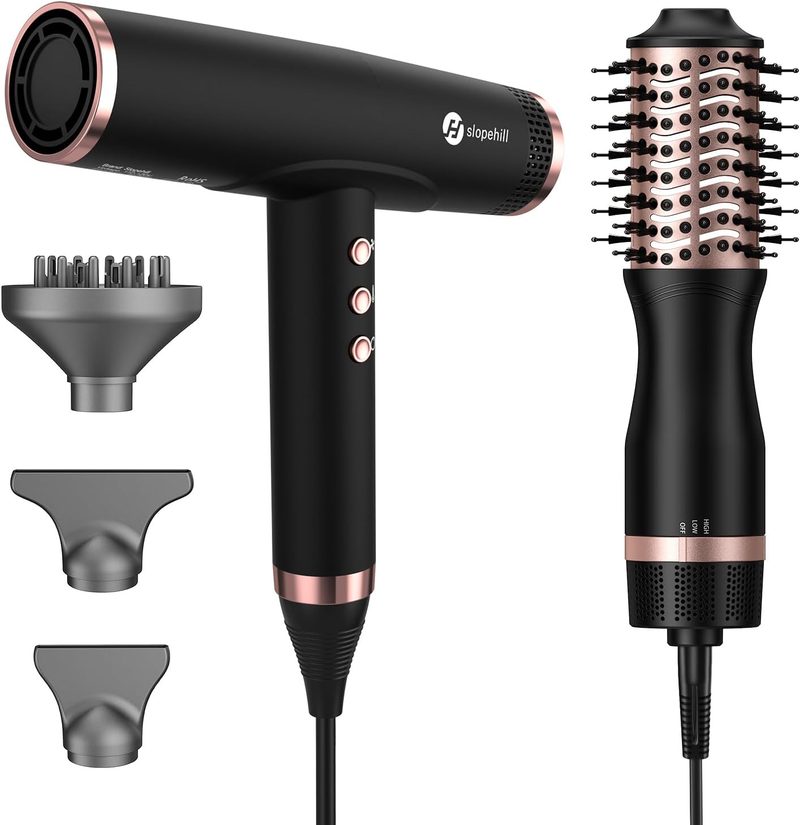Hair Dryer with Brush