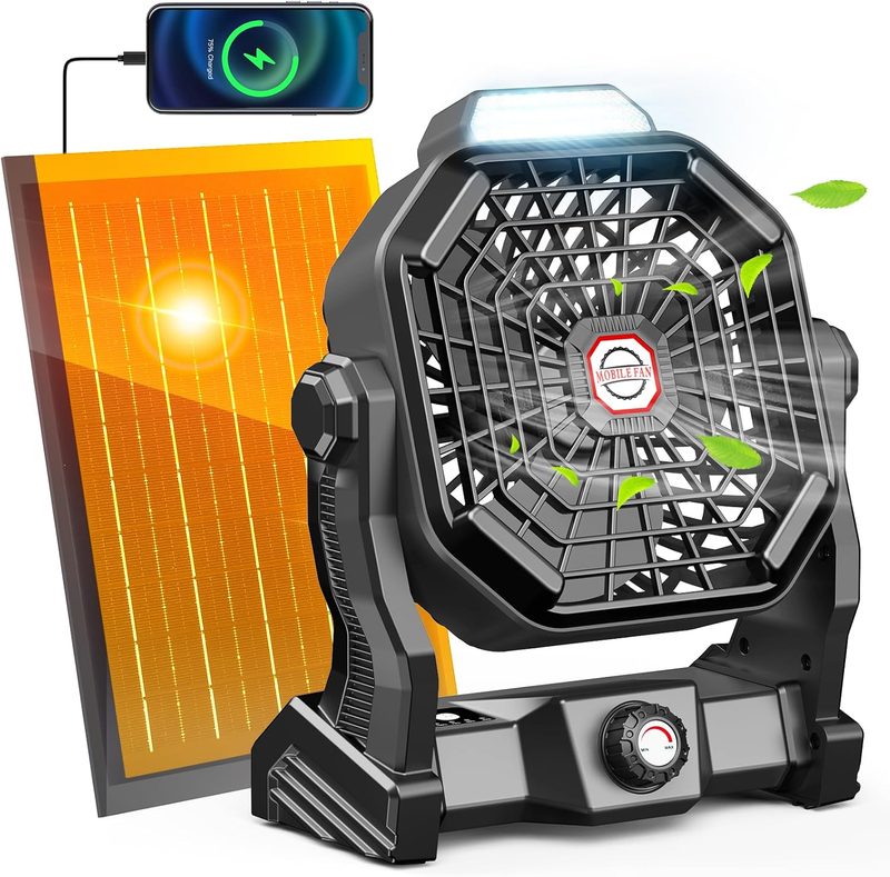 Solar Powered Fan 40H Runtime