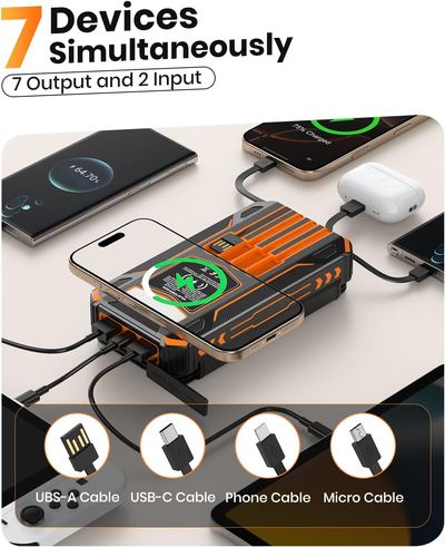Solar charger in use