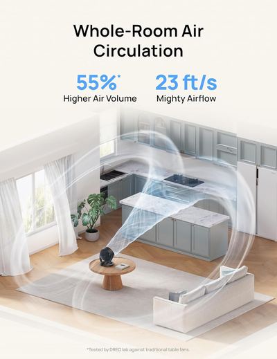 Table fan features