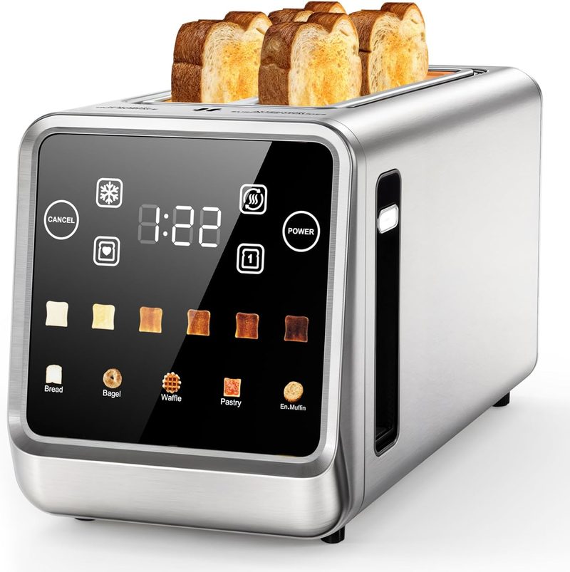 Long Slot Touchscreen Toaster 4-Slice