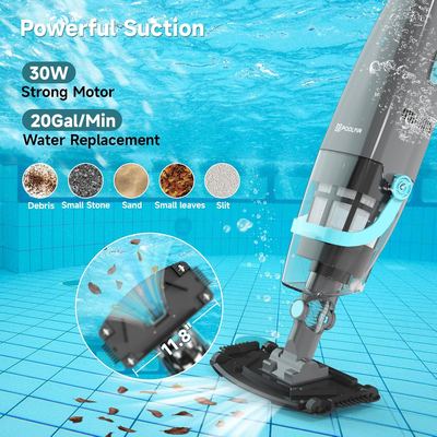 Pool vacuum in use